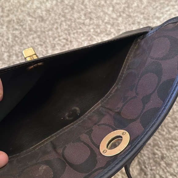 Vintage Coach Penelope Black Leather Shoulder Bag Purse AS IS - Picture 5 of 16